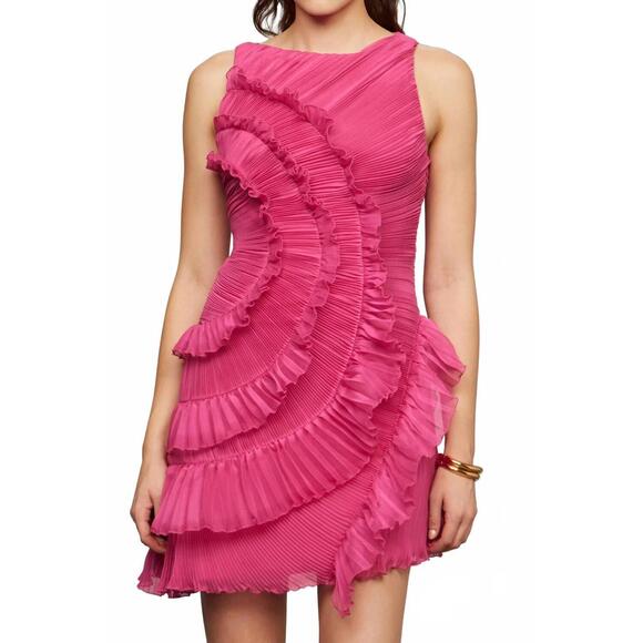 NEW AMUR emilia cascade mini dress in blooming lily - Picture 5 of 6